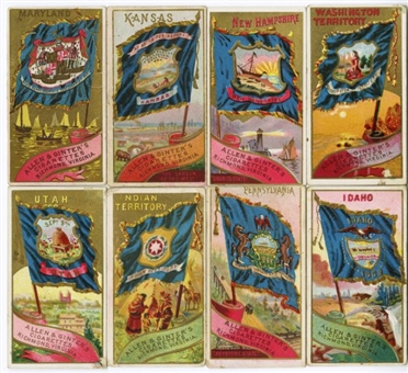1880s N11 Allen & Ginter "Flags of the States and Territories" Complete Set (47)